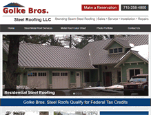 Tablet Screenshot of golkesteelroofing.com
